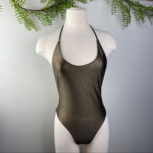 Nasty Gal Metallic One Piece Swimsuit